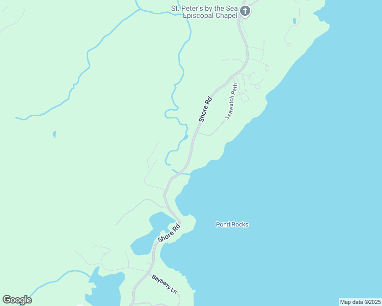 map of restaurants, bars, coffee shops, grocery stores, and more near 414 Shore Road in York