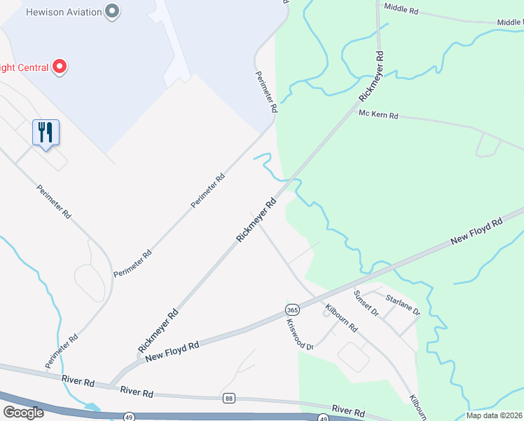 map of restaurants, bars, coffee shops, grocery stores, and more near 7197 Rickmeyer Rd in Rome