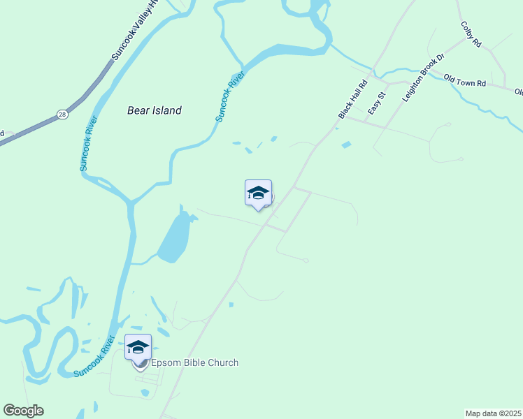 map of restaurants, bars, coffee shops, grocery stores, and more near 282 Black Hall Road in Epsom