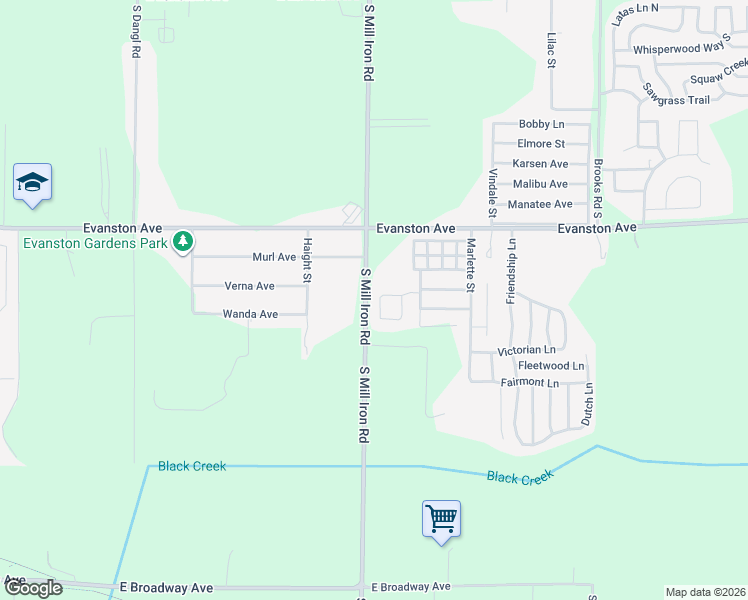map of restaurants, bars, coffee shops, grocery stores, and more near 3635 Easy Circle in Muskegon