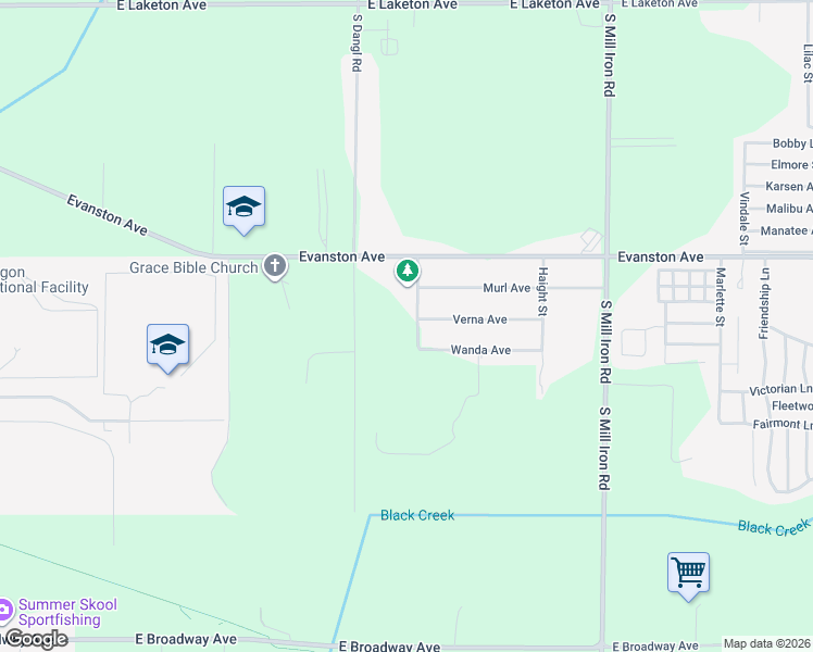map of restaurants, bars, coffee shops, grocery stores, and more near 2315 Shorrock Street in Muskegon