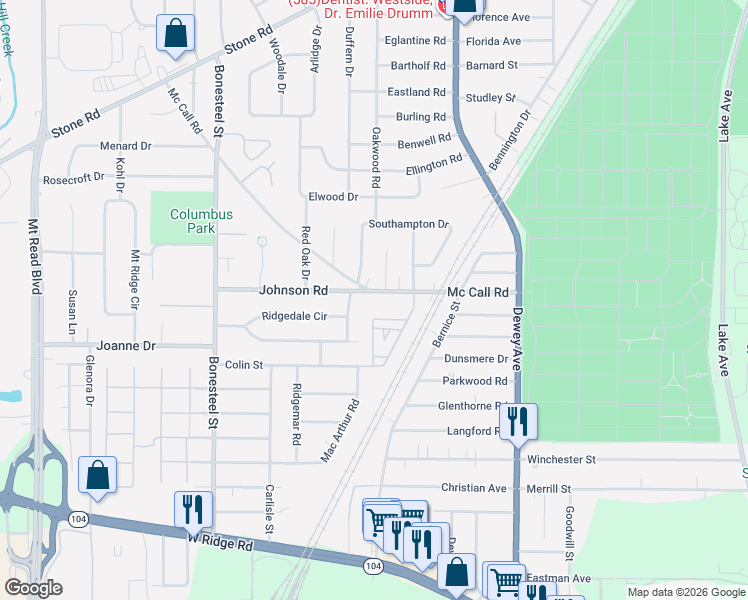 map of restaurants, bars, coffee shops, grocery stores, and more near 78 Whitehouse Drive in Greece