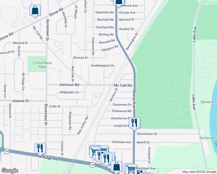 map of restaurants, bars, coffee shops, grocery stores, and more near 2 Whitehouse Drive in Greece