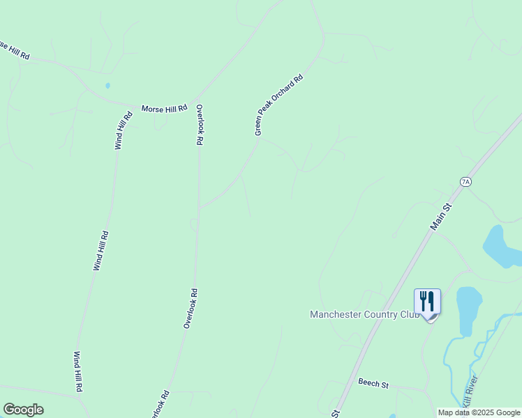 map of restaurants, bars, coffee shops, grocery stores, and more near 801 Green Peak Orchard Road in Manchester
