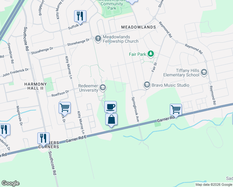 map of restaurants, bars, coffee shops, grocery stores, and more near 467 Klein Circle in Hamilton