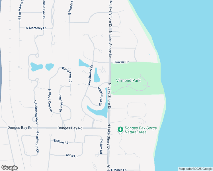 map of restaurants, bars, coffee shops, grocery stores, and more near 220 East Ironwood Lane in Mequon