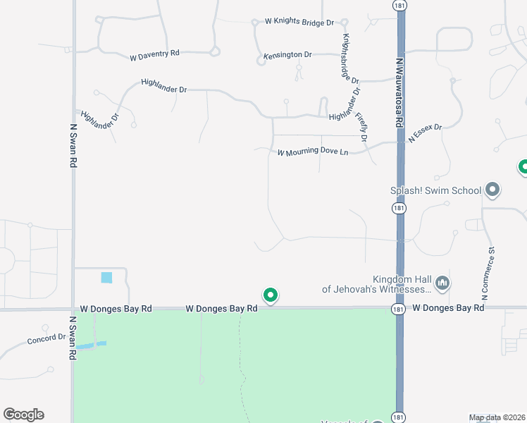 map of restaurants, bars, coffee shops, grocery stores, and more near 8200 West Donges Bay Road in Mequon