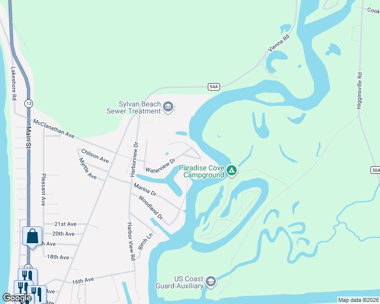 map of restaurants, bars, coffee shops, grocery stores, and more near 2604 Suits Avenue in Blossvale