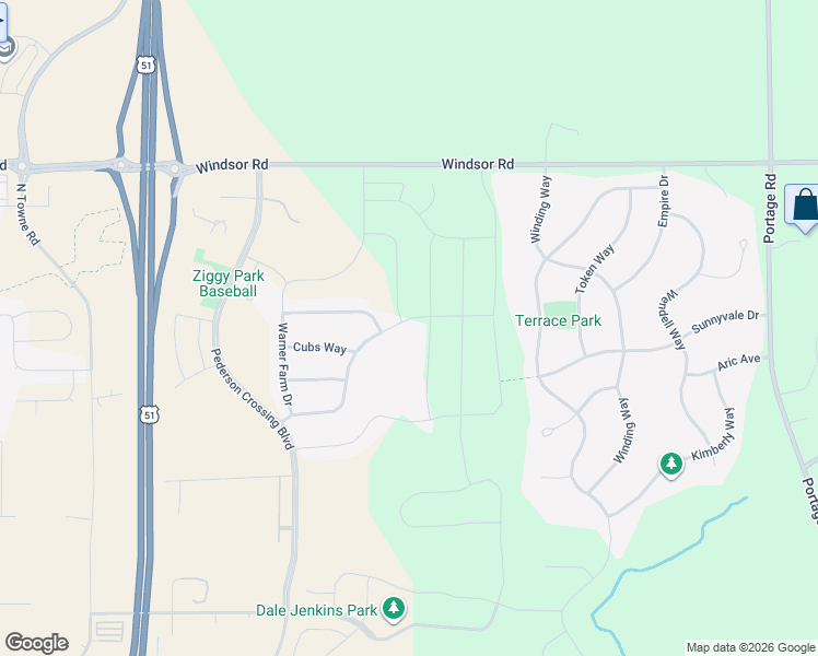 map of restaurants, bars, coffee shops, grocery stores, and more near 4085 Golden Wheat Run in DeForest