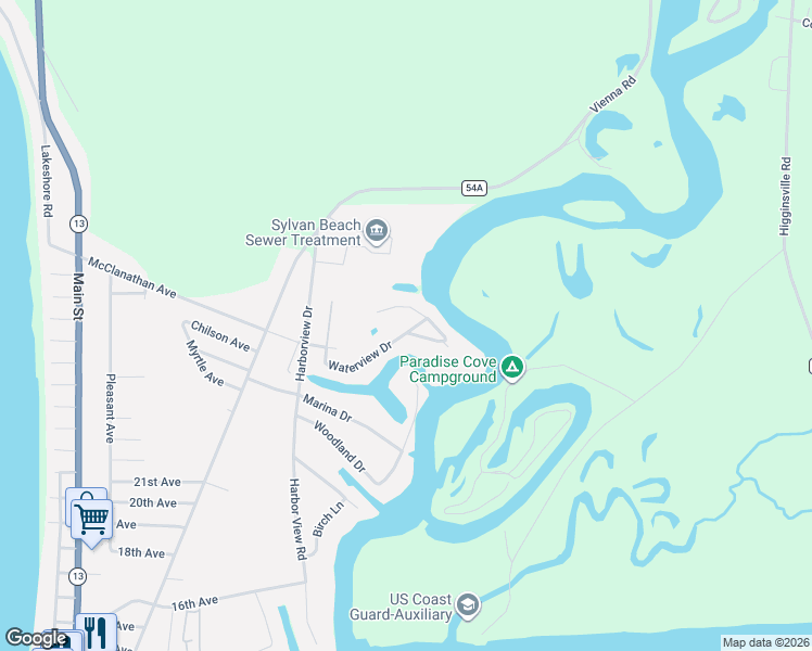 map of restaurants, bars, coffee shops, grocery stores, and more near 1029 Mobile Lane in Blossvale