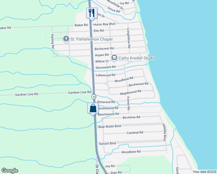 map of restaurants, bars, coffee shops, grocery stores, and more near 7482 Highland Road in Lexington