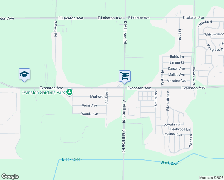 map of restaurants, bars, coffee shops, grocery stores, and more near 2210 Haight Street in Muskegon