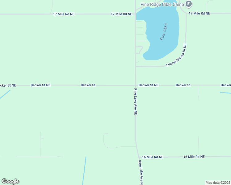 map of restaurants, bars, coffee shops, grocery stores, and more near 7870 Becker Street Northeast in Cedar Springs