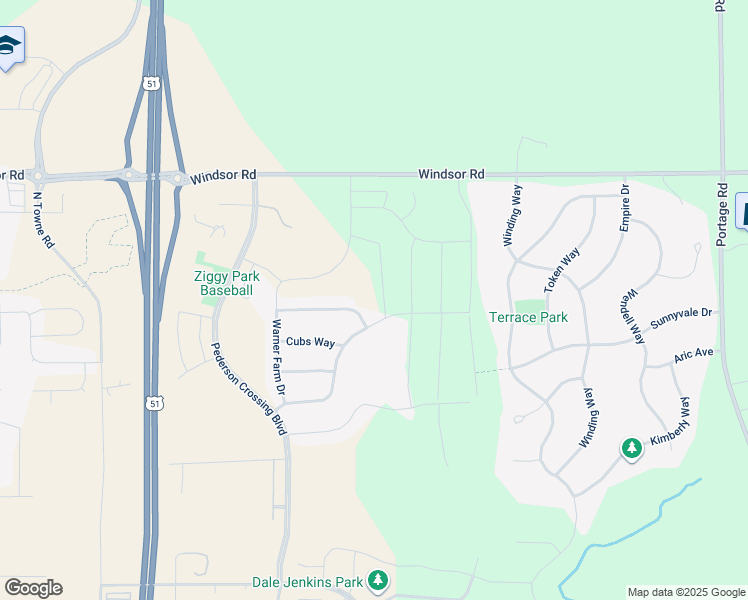 map of restaurants, bars, coffee shops, grocery stores, and more near 6663 Honeycomb Lane in DeForest