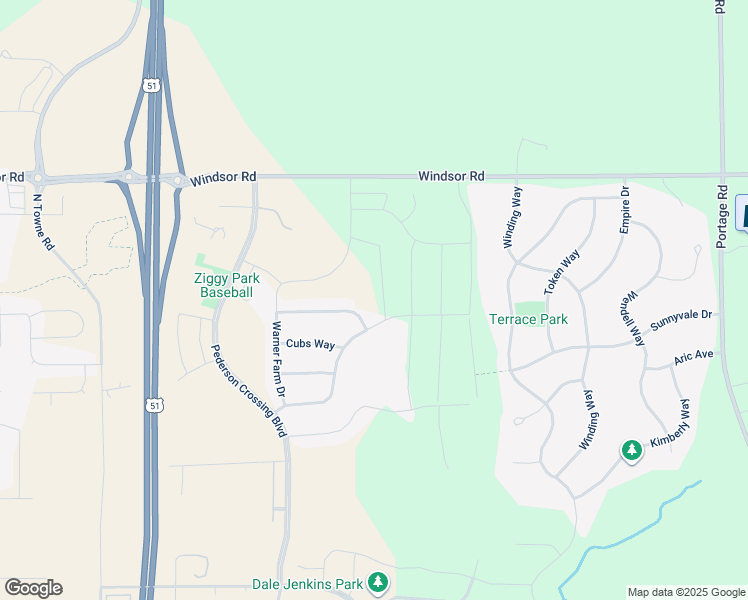 map of restaurants, bars, coffee shops, grocery stores, and more near 6663 Honeycomb Lane in DeForest