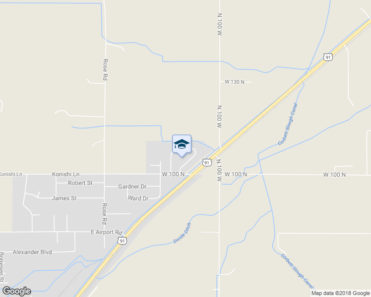 map of restaurants, bars, coffee shops, grocery stores, and more near 2867 Hunters Loop in Blackfoot