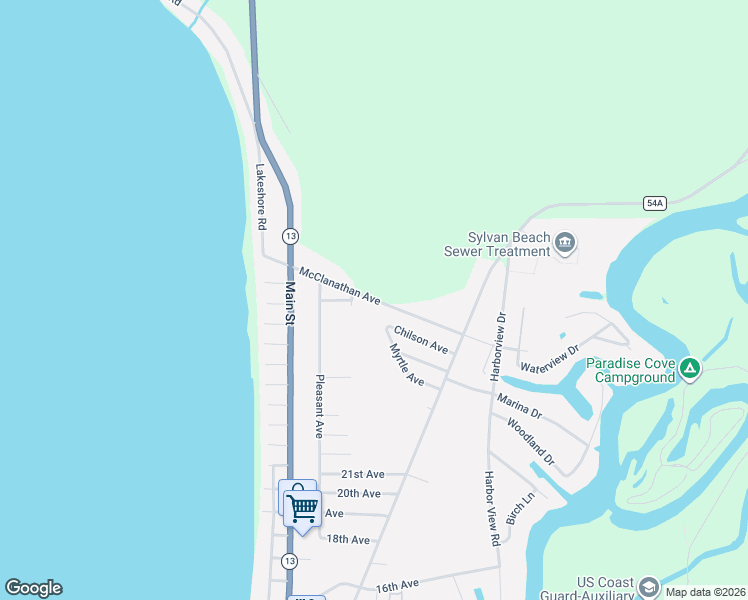 map of restaurants, bars, coffee shops, grocery stores, and more near McClanathan Avenue in Oneida County