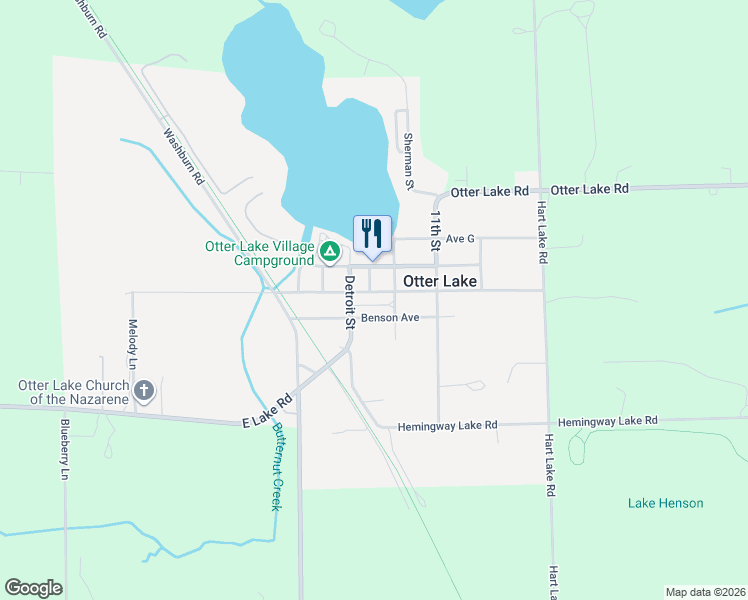 map of restaurants, bars, coffee shops, grocery stores, and more near 5815 Genesee Avenue in Otter Lake