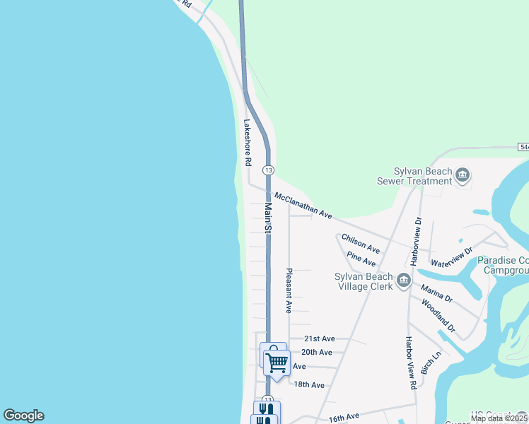 map of restaurants, bars, coffee shops, grocery stores, and more near 2907 Main Street in Blossvale