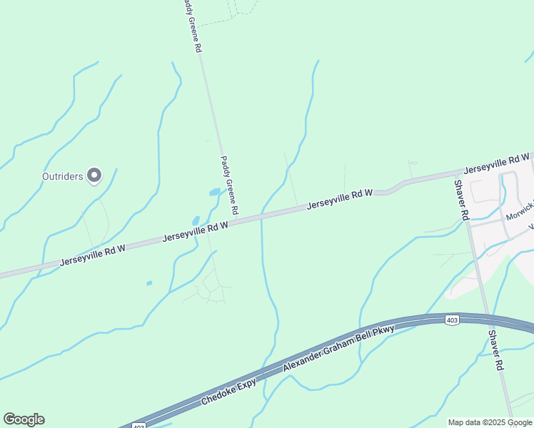 map of restaurants, bars, coffee shops, grocery stores, and more near 895 Jerseyville Road West in Hamilton