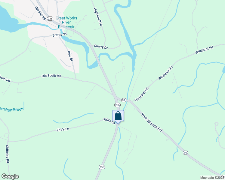 map of restaurants, bars, coffee shops, grocery stores, and more near 147 Dow Highway in South Berwick