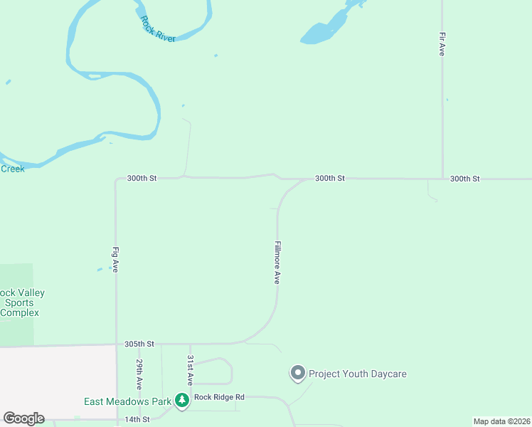 map of restaurants, bars, coffee shops, grocery stores, and more near 3017-3059 Fillmore Avenue in Rock Valley