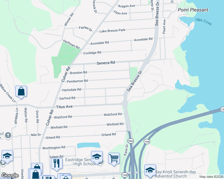 map of restaurants, bars, coffee shops, grocery stores, and more near 259 Hartsdale Road in Irondequoit