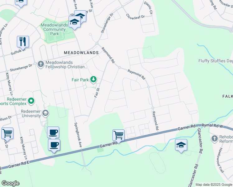 map of restaurants, bars, coffee shops, grocery stores, and more near 18 House Lane in Hamilton