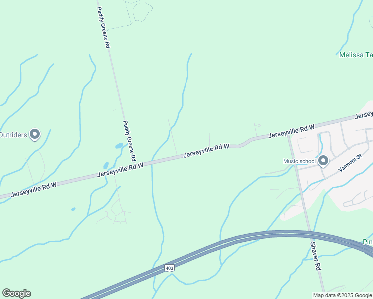 map of restaurants, bars, coffee shops, grocery stores, and more near 855 Jerseyville Road West in Hamilton