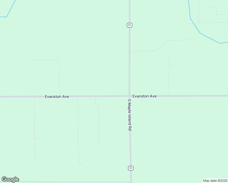map of restaurants, bars, coffee shops, grocery stores, and more near 7134 Evanston Avenue in Muskegon