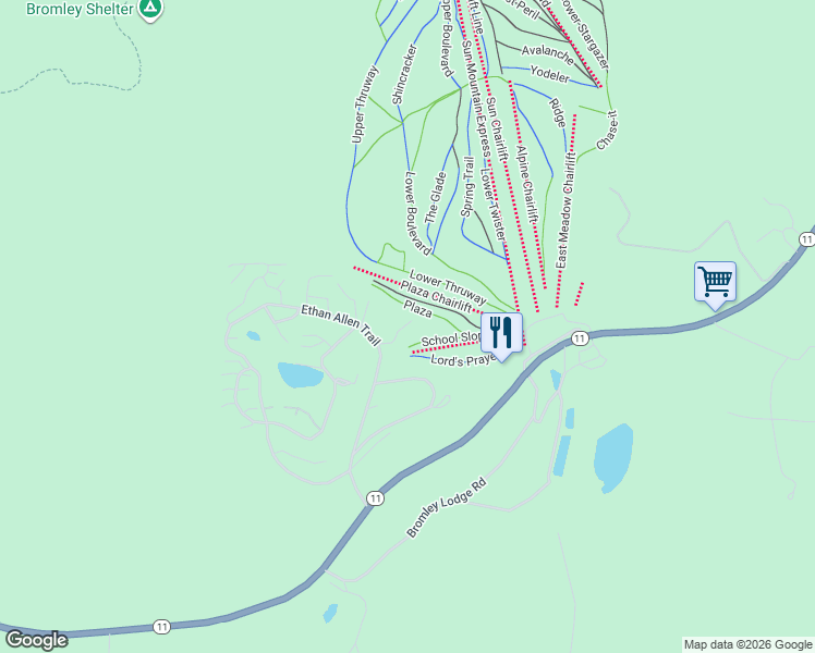 map of restaurants, bars, coffee shops, grocery stores, and more near 72 The Pines in Peru