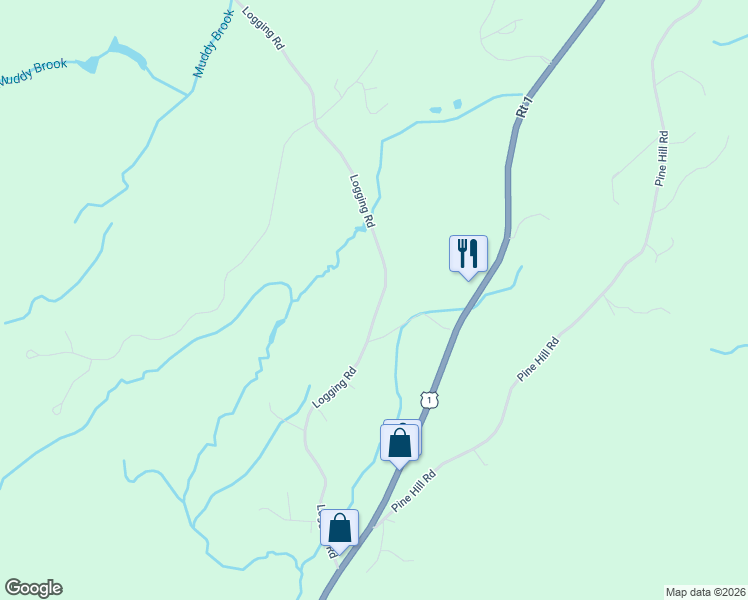 map of restaurants, bars, coffee shops, grocery stores, and more near 66 Logging Road in York