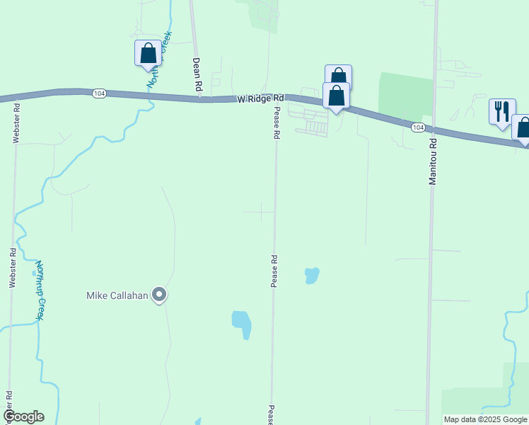 map of restaurants, bars, coffee shops, grocery stores, and more near 6 Burke Lane in Spencerport