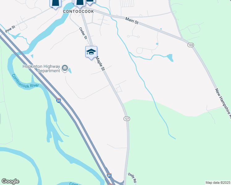 map of restaurants, bars, coffee shops, grocery stores, and more near 326 Maple Street in Hopkinton