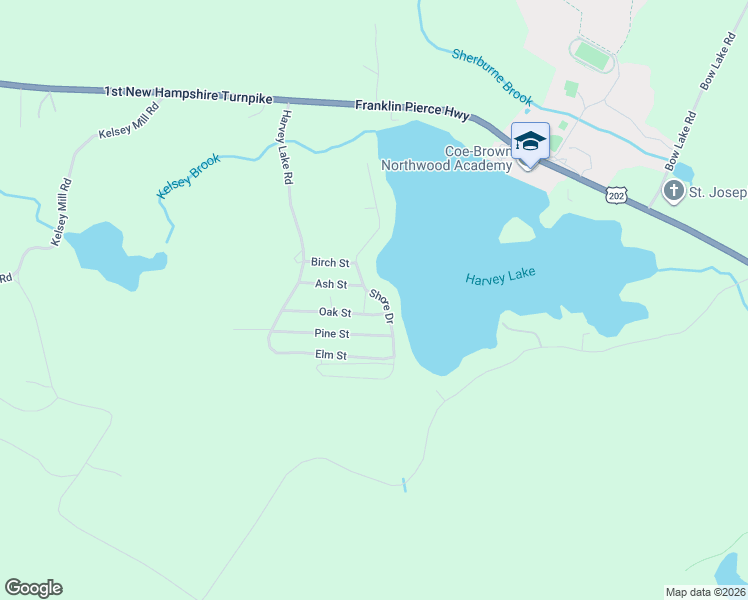 map of restaurants, bars, coffee shops, grocery stores, and more near 3 Oak Court in Northwood