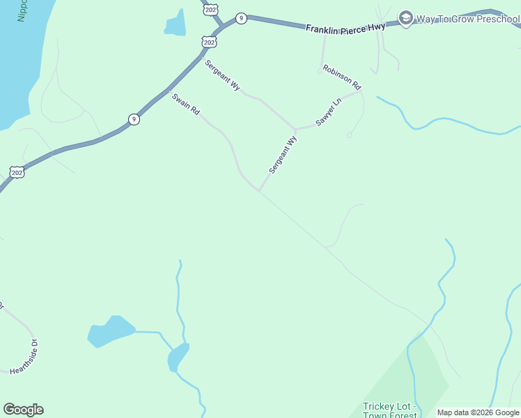 map of restaurants, bars, coffee shops, grocery stores, and more near 98 Swain Road in Barrington