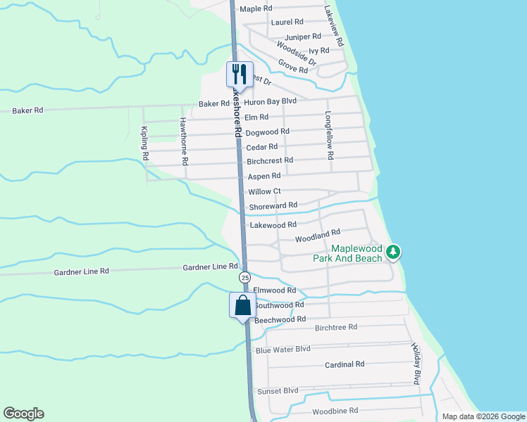 map of restaurants, bars, coffee shops, grocery stores, and more near 7271 Lakewood Road in Lexington