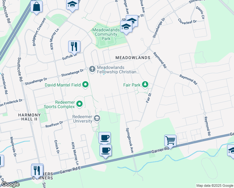 map of restaurants, bars, coffee shops, grocery stores, and more near in Hamilton