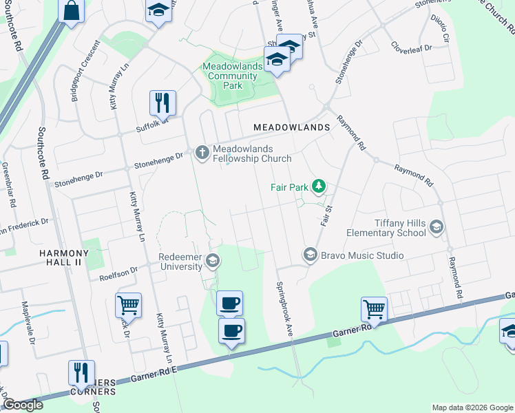 map of restaurants, bars, coffee shops, grocery stores, and more near 348 Springbrook Avenue in Hamilton