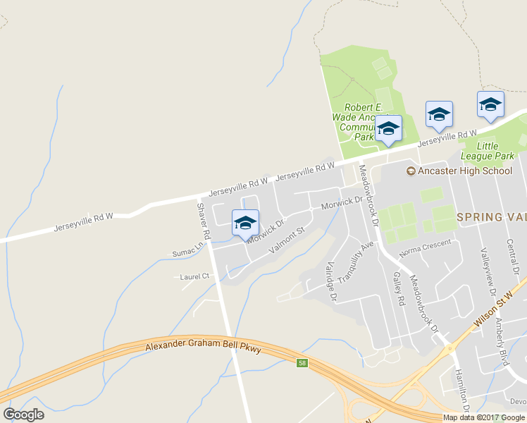 map of restaurants, bars, coffee shops, grocery stores, and more near 22 Moore Crescent in Hamilton