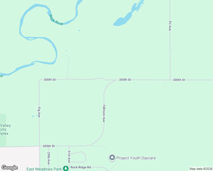 map of restaurants, bars, coffee shops, grocery stores, and more near 3017 Fillmore Avenue in Rock Valley
