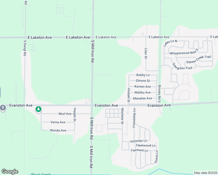 map of restaurants, bars, coffee shops, grocery stores, and more near 2048 South Mill Iron Road in Muskegon