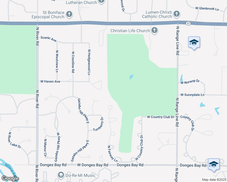 map of restaurants, bars, coffee shops, grocery stores, and more near in Thiensville