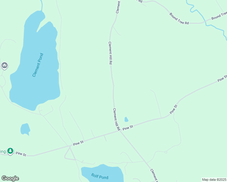 map of restaurants, bars, coffee shops, grocery stores, and more near Clement Hill Road in Hopkinton