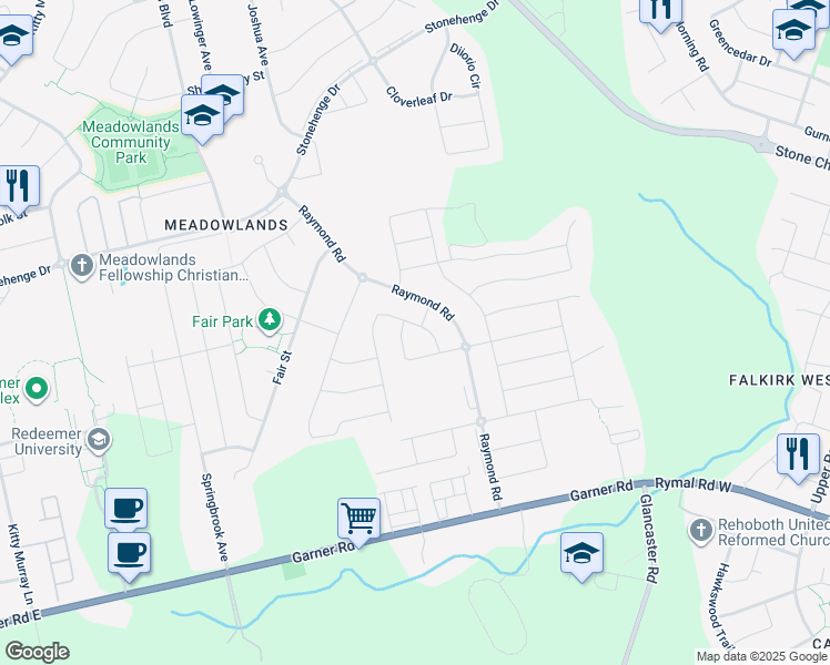map of restaurants, bars, coffee shops, grocery stores, and more near 190 Vinton Road in Hamilton