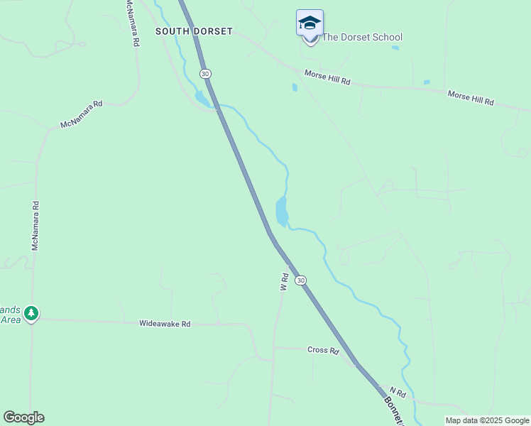 map of restaurants, bars, coffee shops, grocery stores, and more near 112 Vermont 30 in Dorset