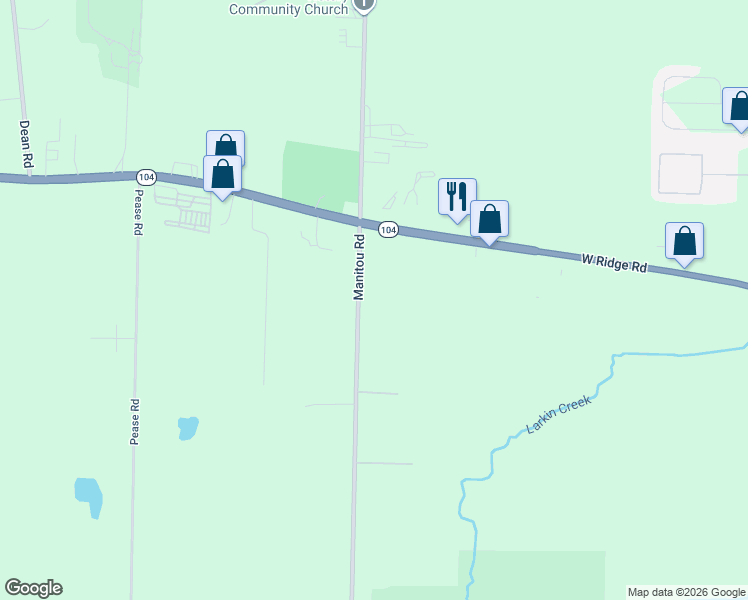 map of restaurants, bars, coffee shops, grocery stores, and more near 1762 Manitou Road in Spencerport