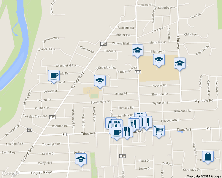 map of restaurants, bars, coffee shops, grocery stores, and more near 41 Eastbourne Rd in Rochester