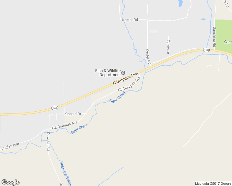 map of restaurants, bars, coffee shops, grocery stores, and more near 4287 Douglas Avenue in Roseburg