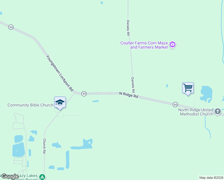 map of restaurants, bars, coffee shops, grocery stores, and more near 3699 North Ridge Road in Lockport